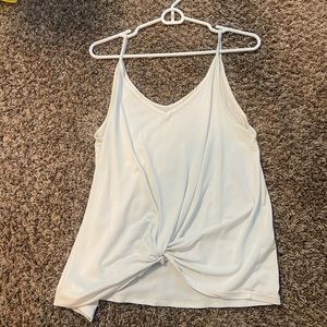 White Tie Front Tank Top